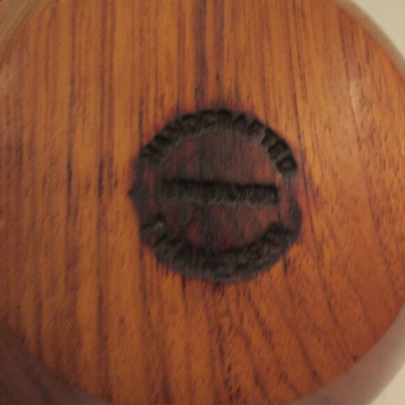 Vintage 'Handcrafted Unisilver Thai Teak' Salad Bowls - Set of 4 - Picture 12 of 14